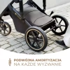 Kinderkraft Prime 2 Wózek Głęboko-Spacerowy + Fotelik Zestaw 3w1 Venezian Black