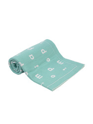 Piapimo Kocyk 80 x 100 cm Zielony i Szary Literki