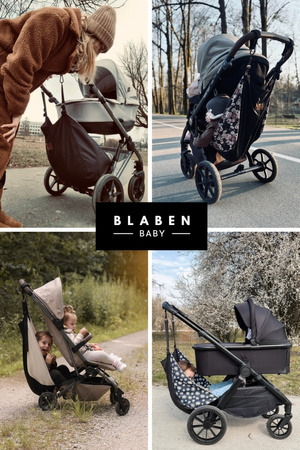 Blaben Baby Hamak do wózka dziecięcego z Pasami Bezpieczeństwa Black