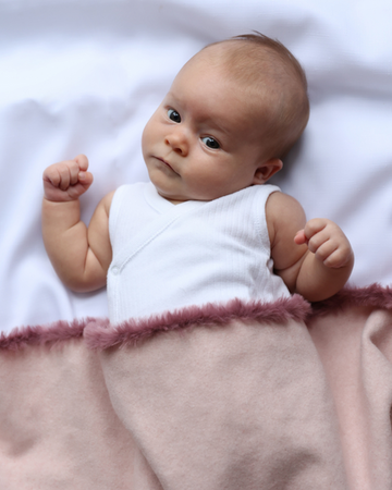 Piapimo Kocyk z Bawełny Organicznej 70×100 cm Różowy