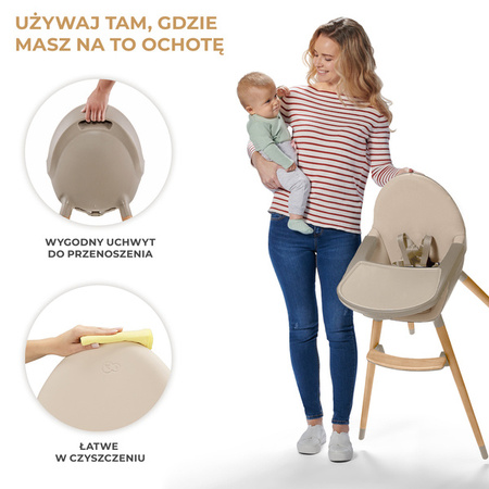 Kinderkraft Fini 2 Krzesełko Do Karmienia 2w1 Beige