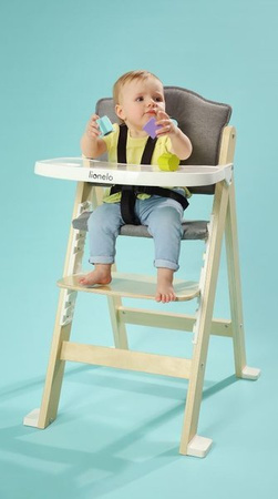 Lionelo Floris Krzesełko Do Karmienia Beżowe || Natural White