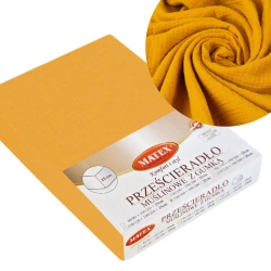 Baby Matex Prześcieradło z Gumką 60x120 Muślin Żółte