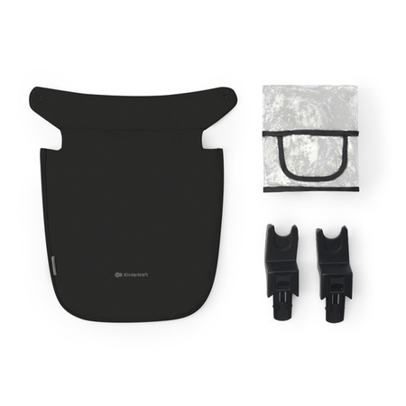 Kinderkraft Newly Wózek Wielofunkcyjny 3w1 Wózek Głęboko-Spacerowy + Fotelik Classic Black 