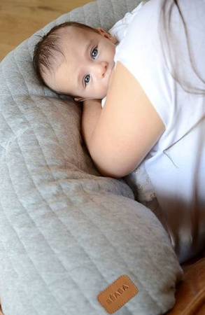 Beaba Ergonomiczna Poduszka Rogal Dla Kobiet W Ciązy i Karmiących Big Flopsy Fleur de Coton Heather Grey
