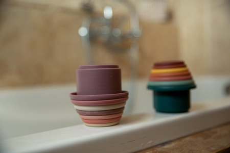 Bo Jungle Silikonowa wieża z kubków Lovely Pink