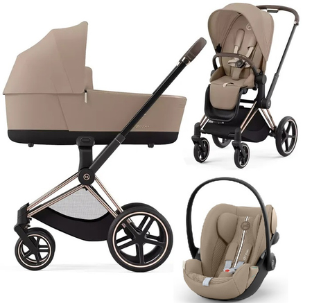 Cybex Priam 4.0 Wózek Głęboko-Spacerowy + Cybex Cloud G I - Size Fotelik Samochodowy