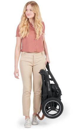 Kinderkraft B-Tour Wózek Głęboko-Spacerowy + Fotelik 0-13 kg Zestaw 3w1 Dark Grey