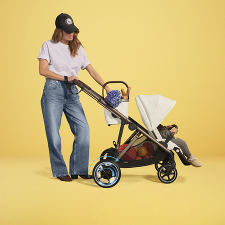Cybex E-Gazelle S Wspomagany Wózek Spacerowy Rama Taupe Stormy Blue