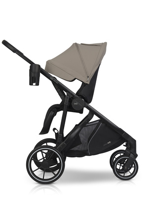 Easy Go Duoflex Wózek Głęboko-Spacerowy Bliźniaczy Rok po Roku Savana Beige 2 Siedziska 1 Gondola