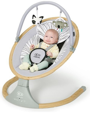 [OUTLET] Kinderkraft Lumi Wooden Leżaczek Bujaczek Elektryczny Bluetooth 