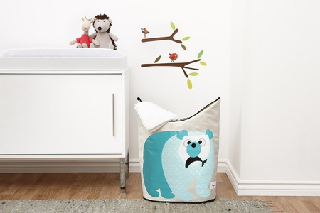 3 Sprouts Kosz Na Pranie Miś Polarny