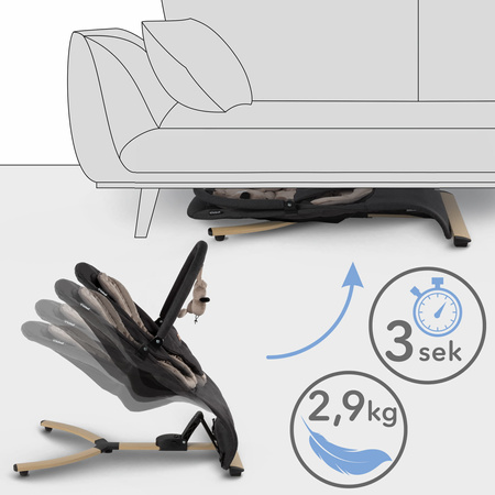 Kidwell Rubi Leżaczek Bujaczek Black/Gold