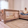 Lionelo Ellen - łóżeczko turystyczne 3w1 z opuszczanym bokiem | Beige Sand
