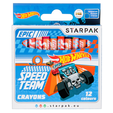 Starpak Kredki woskowe Hot Wheels 12 szt
