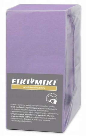 Fiki Miki Jersey Prześcieradło 120/60 Lawenda