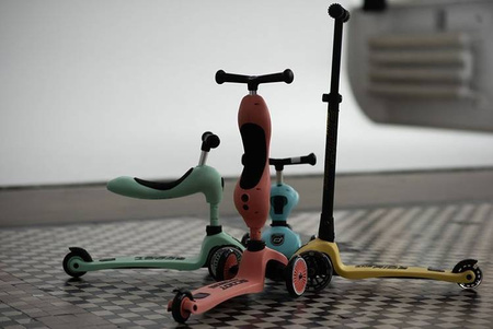 Scootandride Highwaykick 1 Jeździk i Hulajnoga 2w1 1-5 Lat + Scootandride Kask S-M Peach