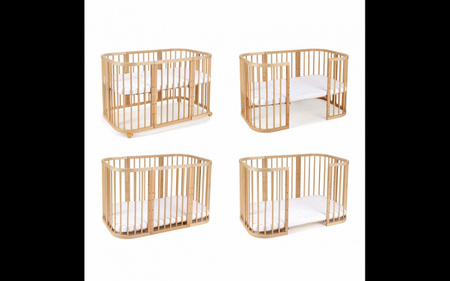 [OUTLET] Waldin Łóżeczko Dziecięce 7w1 z Materacem Natural