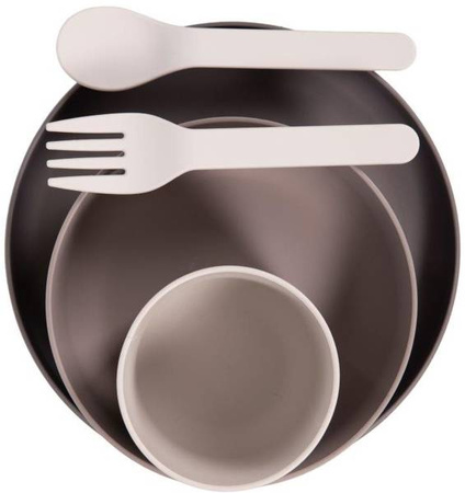Bo Jungle Zestaw Naczyń BioPlastik CPLA Grey 