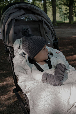 Lodger Czapeczka z wełny merino 100% grafitowa Pigeon 1-2 lata