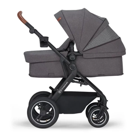 Kinderkraft B-Tour Mink Pro Wózek Głęboko-Spacerowy + Fotelik 0-13 kg Zestaw 3w1 Dark Grey