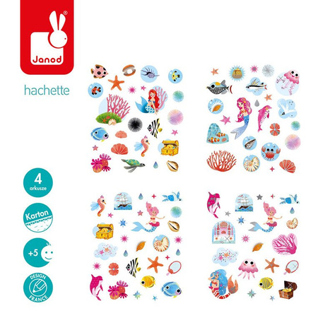 Janod Zestaw naklejek Pokaz mody Syrenki