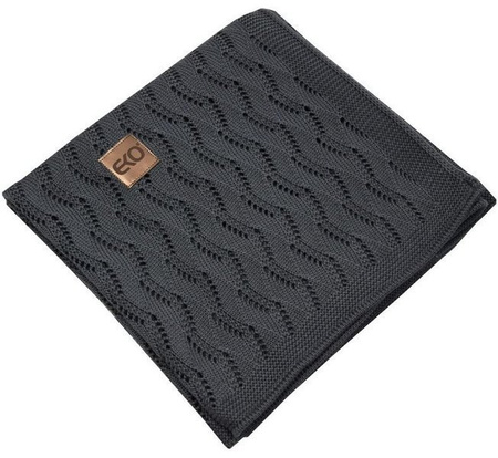 Kocyk Dzianinowy Bambusowy PLE-77  Grafit