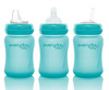 Everyday Baby, Szklana butelka ze smoczkiem S reagująca na temperaturę, 150 ml Turkusowy