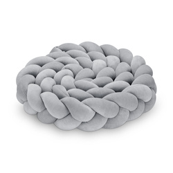 SenLove Ochraniacz do Łóżeczka Warkocz 360cm Szary