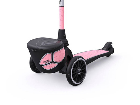Scootandride Highwaykick 2 Lifestyle Hulajnoga Trójkołowa Balansowa ze Świecącymi Kółkami i Odblaskową Kierownicą 2+ Reflective Rose