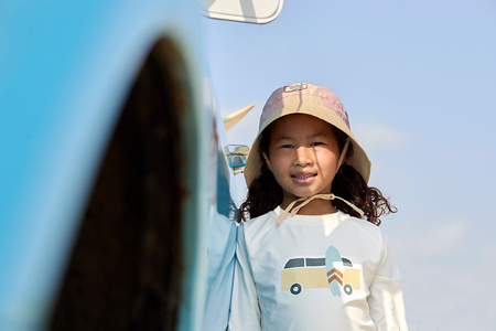 Lassig Kapelusz rybacki z filtrem UV80 Splash & Fun vanilla/peach, rozm. 46/49