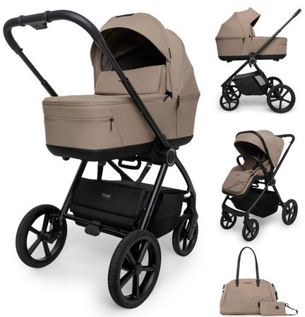 Muuvo One Wózek Głęboko-Spacerowy + Maxi-Cosi Pebble 360 Pro2 Fotelik Samochodowy + Baza