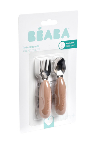 Beaba Zestaw pierwszych sztućców ze stali nierdzewnej Praline