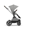 Cybex Eos Lux Wózek Głęboko-Spacerowy Rama Silver Stone Grey