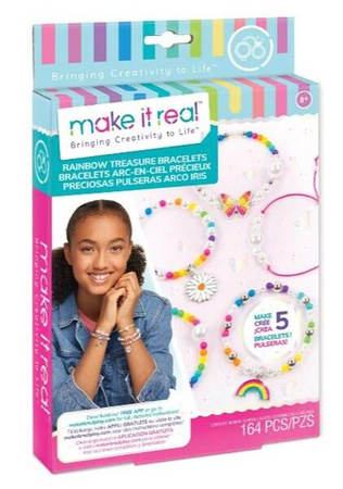 Make It Real Rainbow Treasure. Zestaw Do Tworzenia Bransoletek 164 Elementy