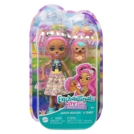 Mattel Enchantimals Hensley Hedgehog Lalka Jeż + figurka Spiney HKN13