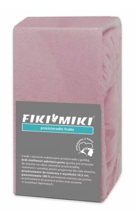 Fiki Miki Jersey Prześcieradło 90/40 Różowe