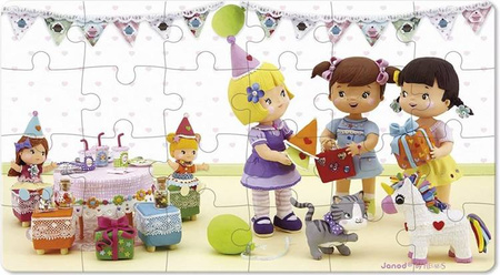 Janod Puzzle 2w1 Julia Świętuje Urodziny J02768