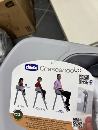 [OUTLET] Chicco Crescendo Up Krzesło do Karmienia Etna Black Re-Lux 