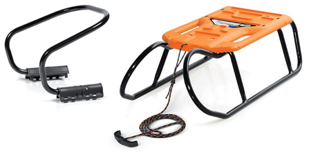 Prosperplast Little Beetle Sanki Dla Dzieci i Młodzieży Pomarańczowo-Czarne + Oparcie Seat 2