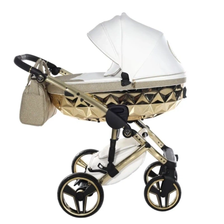 Tako Handcraft Glitter Wózek Głęboko-Spacerowy 02 White/Gold