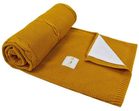 Kocyk Dzianinowy NatiMi KOC-04  Musztardowy