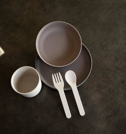 Bo Jungle Zestaw Naczyń BioPlastik CPLA Grey 