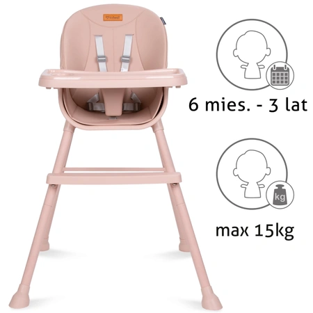 Kidwell Eatan Krzesełko do Karmienia 4w1 Pink