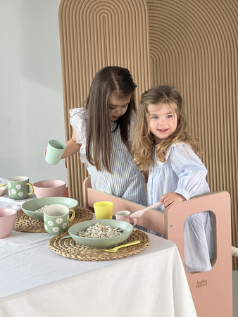 Baby Wood Slim M Double Kitchen Helper Różowy