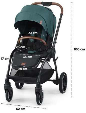 Kinderkraft Evolution Wózek Spacerowy + Cocoon  Midnight Green