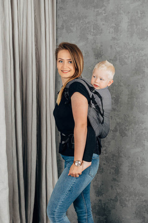 LennyLamb LennyPreschool Splot Jodełkowy, 100% Bawełna - Mała Jodełka Rozmiar Preschool Ombre Szary