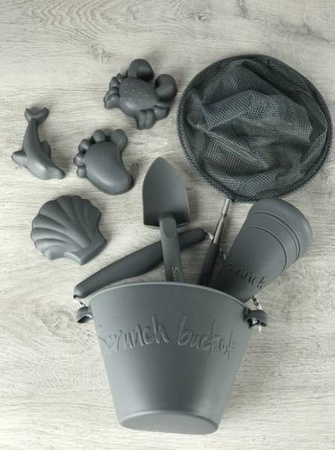 Funkit World Scrunch Silikonowe Foremki Do Piasku 4 szt. Ciemny Szary
