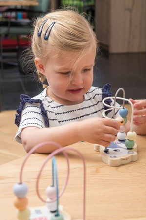 Joueco Drewniany labirynt przeplatanka panda