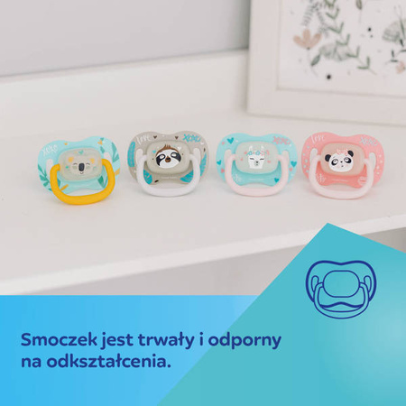 Canpol Babies Smoczek Silikonowy Symetryczny 6-18m Exotic Panda 34/921_pand
